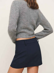 Reformation Sara Knit Skirt - Midnight
