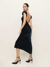 Reformation Rhia Velvet Dress - Navy