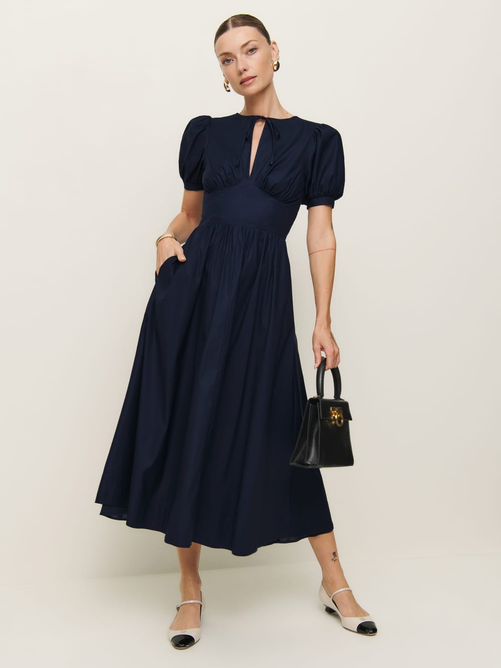 Reformation Noor Dress - Navy