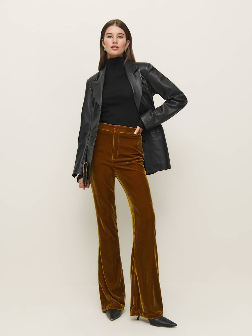 Reformation Sora Velvet Pant - Copper