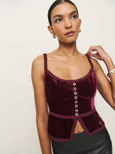 Reformation Minna Velvet Top - Chianti