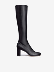 Reformation Belinda Knee High Boot - Black Stretch Leather