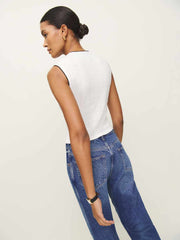 Reformation Ryland Pointelle Tank - White