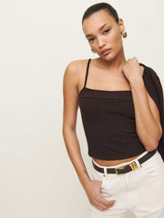 Reformation Chloe Knit Shrug Set - Mole