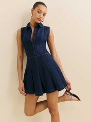 Reformation Arella Denim Mini Dress - Flinders