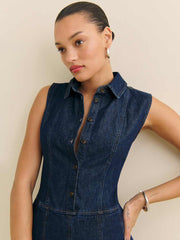 Reformation Arella Denim Mini Dress - Flinders