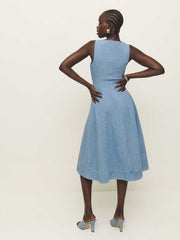 Reformation Sebastien Denim Midi Dress - Savannah