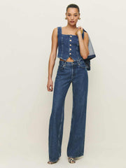 Reformation Bo Denim Top - Keila