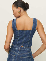 Reformation Bo Denim Top - Keila