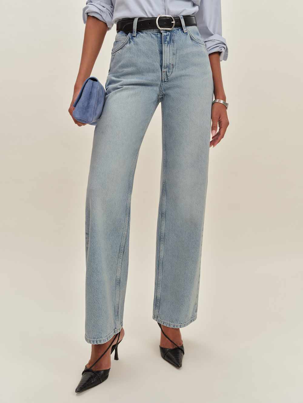 Reformation Morley V-waist Baggy Jeans - Burnett