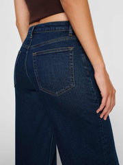 Reformation Greta Super Stretch Low Rise Wide Leg Jeans - Reservoir