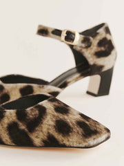Reformation Denise Pump - Leopard Velvet