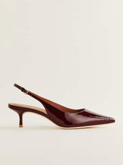 Reformation Wrenley Heeled Slingback - Wine Patent