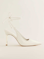 Reformation Paris Heeled Pump - Almond Leather