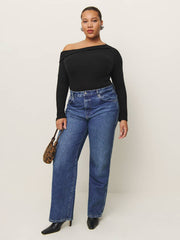 Reformation Elio Knit Top Es - Black