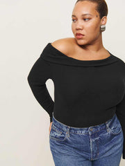 Reformation Elio Knit Top Es - Black