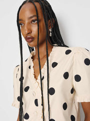 Reformation Bess Top - Pluto Dot
