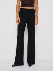 Reformation Gale Mid Rise Bias Pant - Black