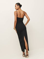 Reformation Isa Knit Dress - Black