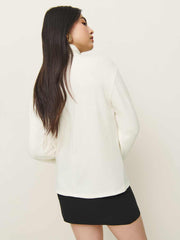 Reformation Anya Knit Top - Fior Di Latte