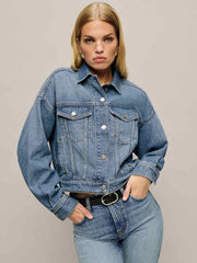 Reformation Rhodes Lived-in Denim Jacket - Nosara