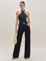 Reformation Tate Denim Top - Volio