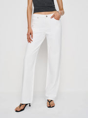 Reformation Charlee Low Rise Straight Leg Jeans - Optic White