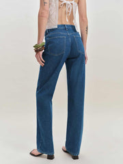 Reformation Charlee Low Rise Straight Leg Jeans - Cleary