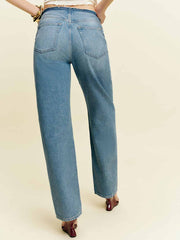 Reformation Charlee Low Rise Straight Leg Jeans - Cooper Removed Waist Band
