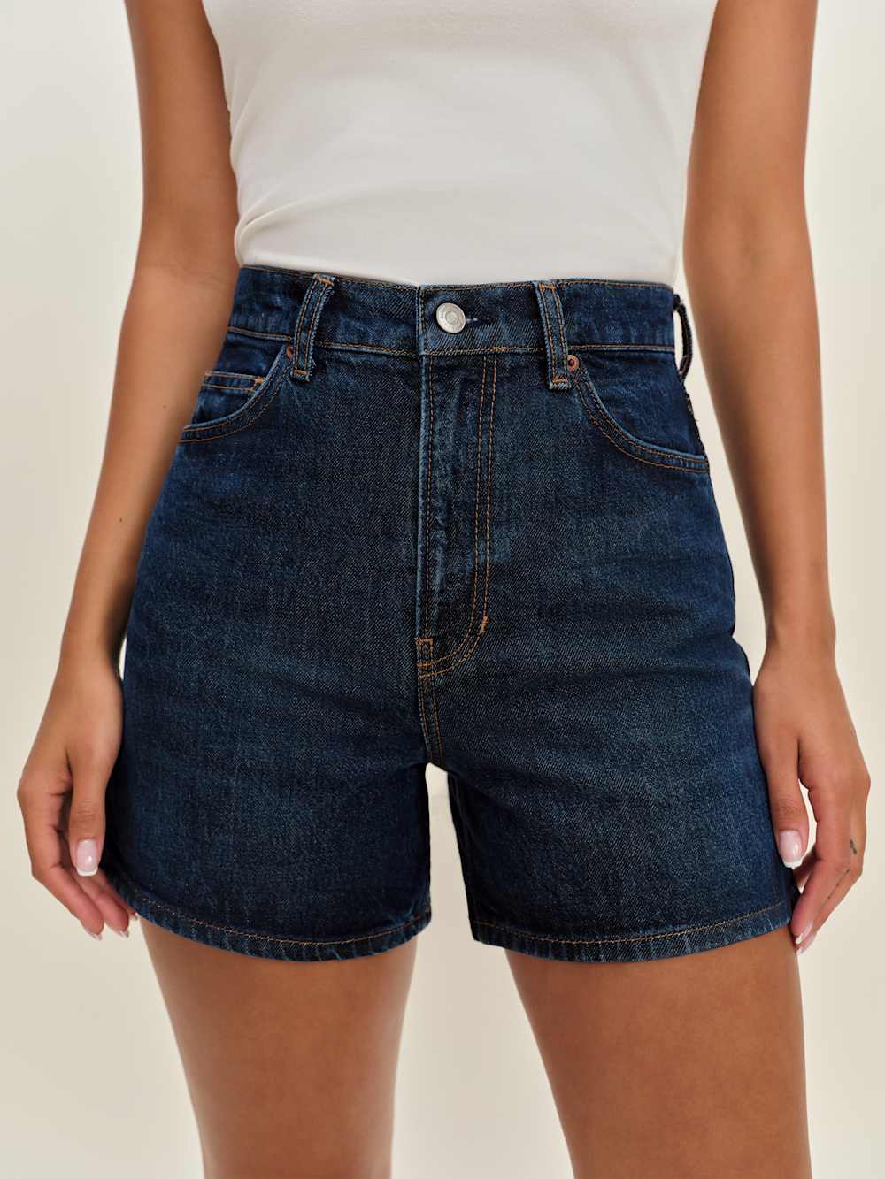 Reformation Saige High Rise 4” Jean Shorts - Ahurani