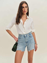 Reformation Saige High Rise 4” Jean Shorts - Burnett