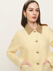 Reformation Lila Linen Jacket - Parmesan