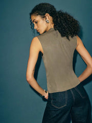 Reformation Lottie Vest - Poppyseed