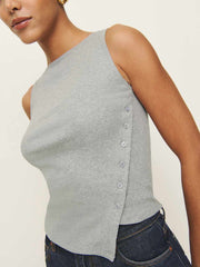 Reformation Hudson Knit Top - Heather Grey