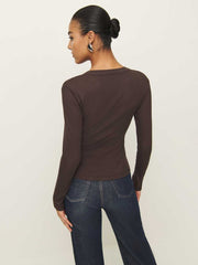 Reformation Hugh Knit Top - Mole