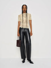 Reformation Aggie Top - Butter Yellow Lace