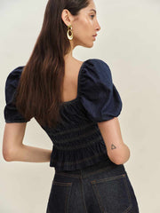 Reformation Aliya Denim Top - Minerva