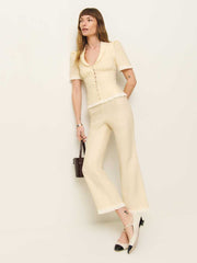 Reformation Lilibet Linen Two Piece - Sugar
