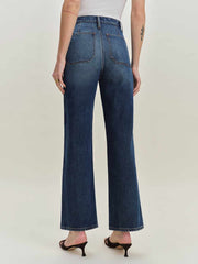 Reformation Alyssa Stretch High Rise Wide Leg Cropped Jeans - Mellusine