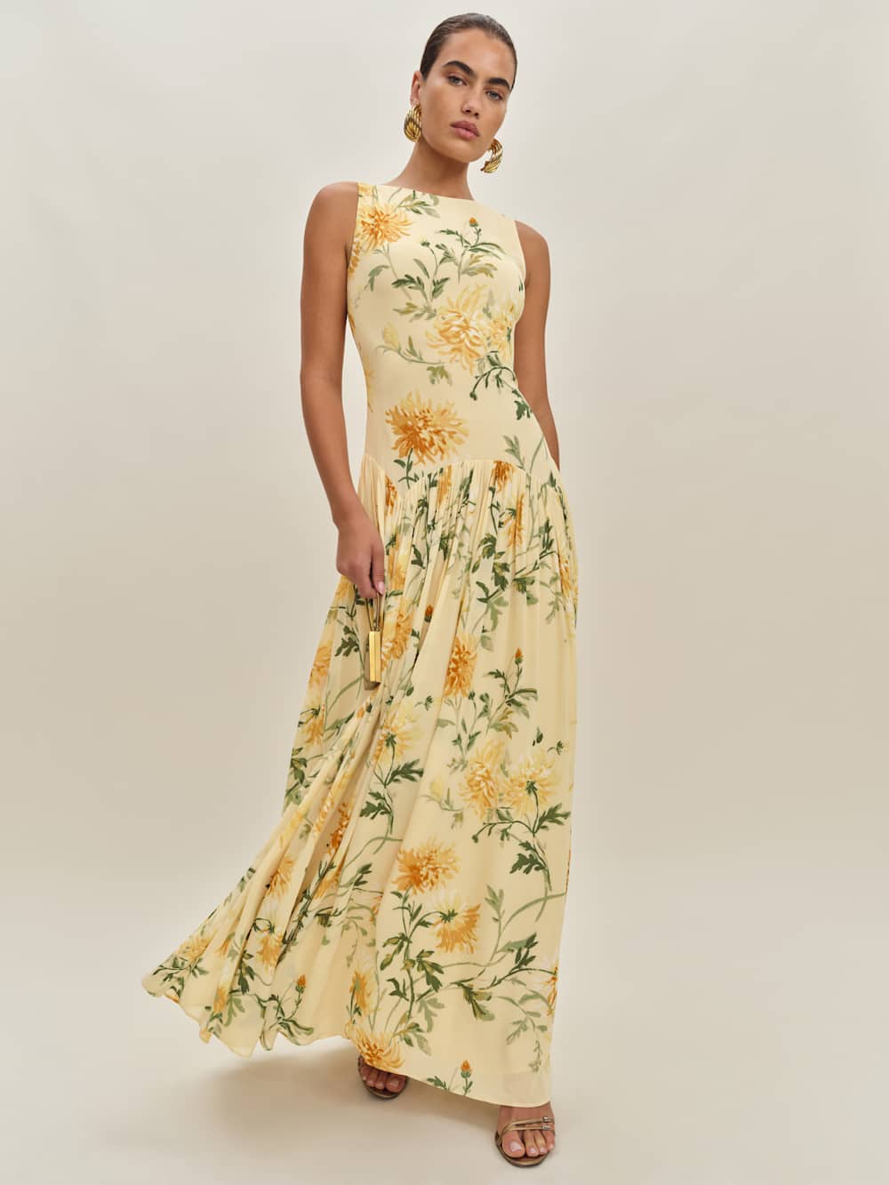 Reformation Camella Dress - Honeyglow