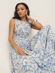 Reformation Camella Dress - Larkspur