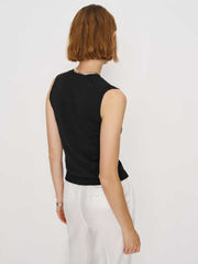 Reformation Marta Regenerative Merino Sweater Tank - Black