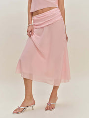 Reformation Olivia Low Waist Skirt - Sugar Blossom