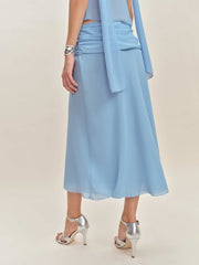 Reformation Olivia Low Waist Skirt - Ice Water