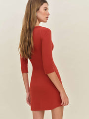 Reformation Rocky Knit Dress - Sundried Tomato
