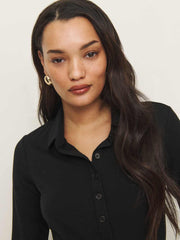 Reformation Margaret Knit Top - Black