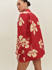 Reformation Eli Oversized Linen Shirt - Paradise Lost