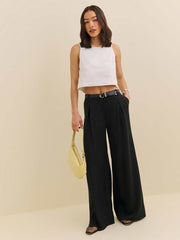Reformation Kerri Linen Top - White