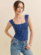 Reformation Navi Top - Blue Rose