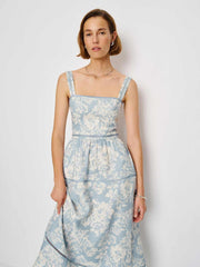 Reformation Everett Linen Dress - Porcelain